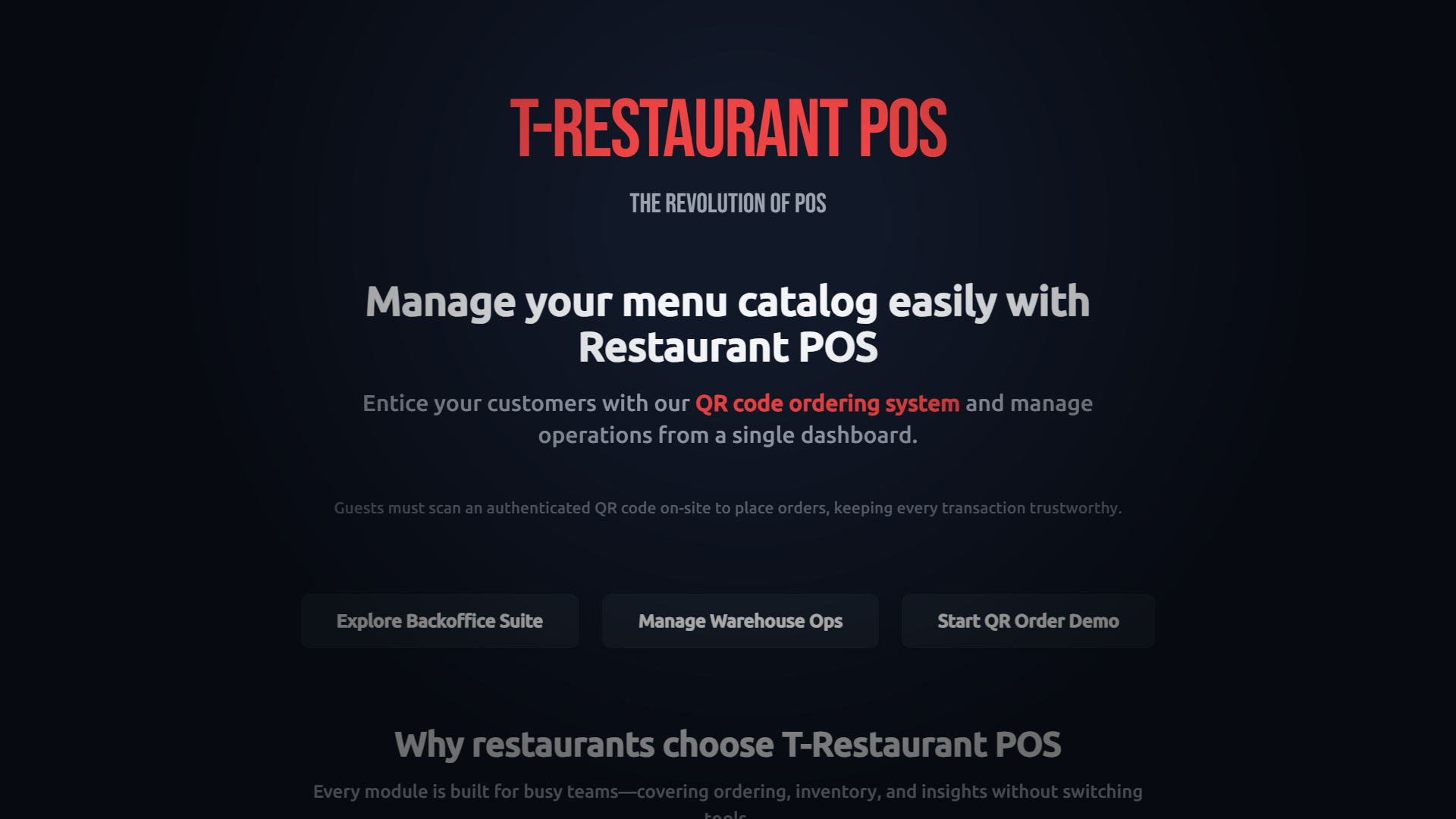 Restaurant POS project screenshot