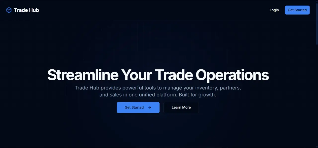 Trader POS warehouse management dashboard