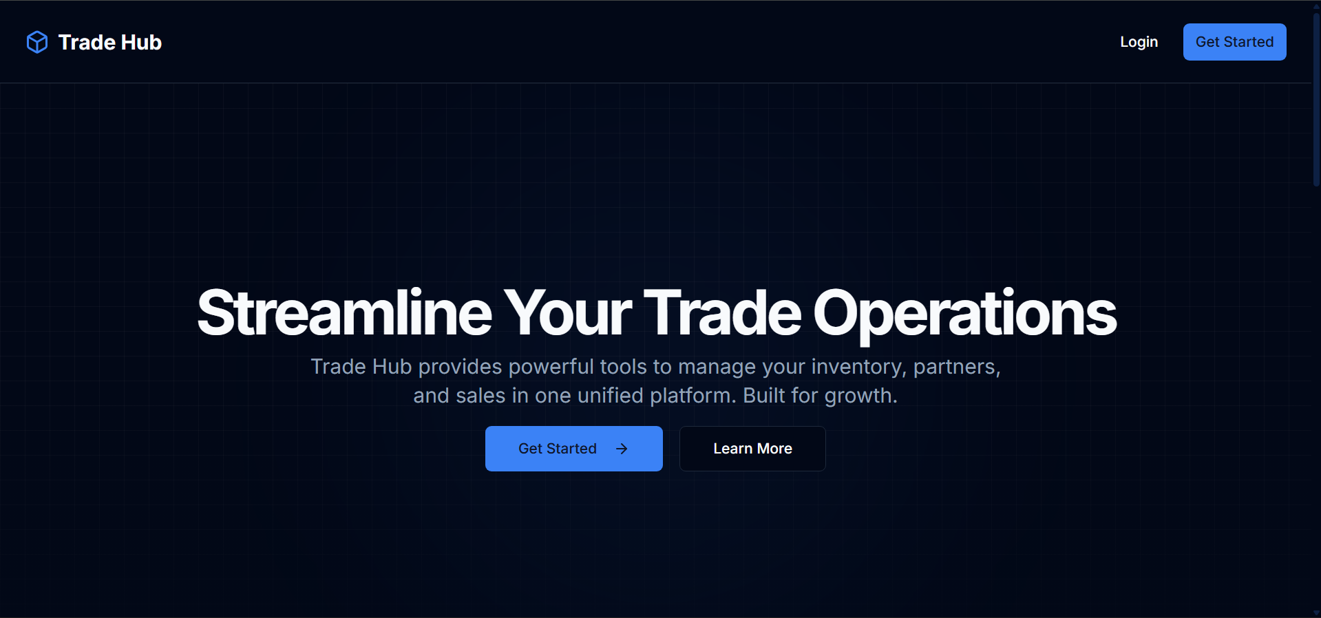 Trader POS project screenshot